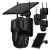 KONTONTY Solar Powered Outdoor Security Camera Kit Weatherproof Surveillance with LTE Router Night Vision Two-Way Audio for Home and Remote Monitoring US Version view 1