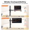 H&C(hcck&Cllassp) Laptop Desk Mount for 11"-17" Notebook, Fully Adjustable with Tilt, Swivel, Rotation, Extension, Single Laptop Arm with Vented Tray, C-clamp, Black view 2