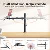 H&C(hcck&Cllassp) Laptop Desk Mount for 11"-17" Notebook, Fully Adjustable with Tilt, Swivel, Rotation, Extension, Single Laptop Arm with Vented Tray, C-clamp, Black view 4
