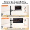 RGB 2 in 1 Laptop Monitor Desk Tray with 3 USB Ports, Charging and USB Data Transfer, Adjustable laptop stand for 13" to 32" Screen and 11"-17 Laptop, Holds 18lbs/Arm, 75x75/100x100 VESA, C-Clamp view 2