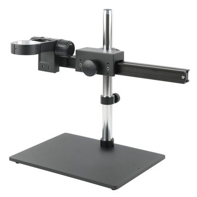 1pc Trinocular Binocular Microscope Video Camera 76MM Focus Holder Adjustable Rail Sliding Arm Bracket Desktop Microscope Stand(76 Base Type)