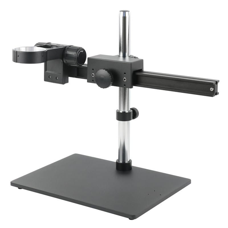 1pc Trinocular Binocular Microscope Video Camera 76MM Focus Holder Adjustable Rail Sliding Arm Bracket Desktop Microscope Stand(76 Base Type)