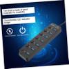 CONGARTENO Multifunction USB Hub Ports with Independent Power Switches and LED Indicators High-Speed Data Transfer Dock Holder for Desktop Computers and Laptops Built Overload Protection view 3