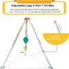 Aluminum Rescue Tripod for Firefighting & Confined Space, 1200LBS Safety Manhole Support Stand, Heavy-Duty Lifting Equipment for Emergency Rescues view 4