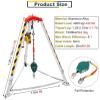Emergency Rescue Tripod with Safety Belt, Aluminum Firefighting Rope System, Telescopic Legs for Flue, Tunnels, Sewers, 1200Lbs/1800Lbs/2600Lbs Capacity view 4