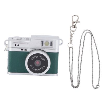 POENVFPO Keychain Video Recorder 1080P, Mini Wearable Body Camera with 0.96" Color Display and 32GB Card for Home Security, Travel Vlog, Sports Events (Green)