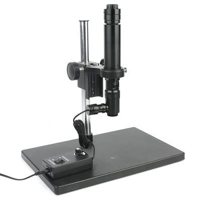 1pc 1400X Coaxial Light Optics Microscope Zoom C Mount Lens Industrial Camera Big Stand Holder for Phone Touch(A,2000X)