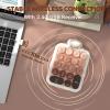 Ajazz AF18 Wireless Numeric Keypad, 2.4G USB Wireless Connection, Ergonomic 18-Key Compact Silicone Bear Design, Gradient Keycaps, Detachable & Portable Number Pad for PC, Laptop Milk Tea view 3