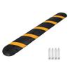 6 Ft Heavy Rubber Speed Bump Hump, 1-Piece Integrated Cable Cover Ramp, Installation Parts Included, Road Safety Bumps for Garage Parking Lot, Speed Control for Asphalt Concrete Gravel Driveway Road view 1