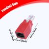 BaotyJie Ethernet Adapter Connector Versatile High Performance Practical Protect Computer Network Interface Reliable Professional, Red view 2
