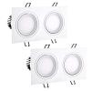 2-Pack Gimbal Eyeball Recessed Lights Double Head Canless Downlight 10W-60W High Brightness Retrofit Panel Light Disk Light 4000K(B,60W) (B 40W) view 1