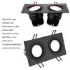 2-Pack Gimbal Eyeball Recessed Lights Double Head Canless Downlight 10W-60W High Brightness Retrofit Panel Light Disk Light 4000K(B,60W) (B 40W) view 3