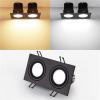 2-Pack Gimbal Eyeball Recessed Lights Double Head Canless Downlight 10W-60W High Brightness Retrofit Panel Light Disk Light 4000K(B,60W) (B 40W) view 4