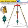 Heavy-Duty Aluminum Tripod - 49ft Retractable Fall Rescue System for Heights, Cliffs, Tight Spaces - Safety Winch for Stability in Confined Areas view 4