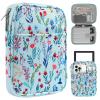 HoYiXi Universal Sleeve Bag for 6-6.8-7 inch E-Book Reader Compatible with 6.8" Kindle Paperwhite 2025-2012/6" All-New Kindle/Kobo/Pocketbook,6-7" EReader with Anti-Drop Protective Cover,fflower 2 view 1