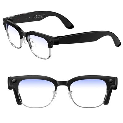 Domars AI Smart Glasses with 8MP Camera, 1080P Video & Audio Recording, Real-Time AI Translation & Voice Assistant, Bluetooth Open-Ear Audio Glasses, IP65 Waterproof for Outdoor & Business