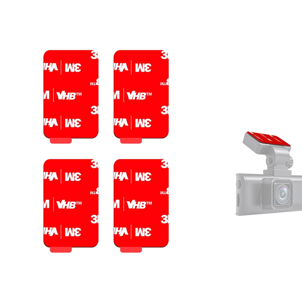 4-Pack Heavy-Duty Adhesive Pads, Compatible with REDTIGER Dash Cam Mounts, Secure Windshield Bond, Heat-Resistant, No Residue (1.61  1 in)