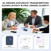 AI Voice Recorder - AI Note Taking Recording Device, Phone Wallet Card Holder Design, Transcribe & Summarize, APP Control Audio Recorder, Supports 137 Languages, for Lectures, Meetings, Calls (Blue) view 4