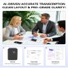 AI Voice Recorder - AI Note Taking Recording Device, Phone Wallet Card Holder Design, Transcribe & Summarize, APP Control Audio Recorder, Supports 137 Languages, for Lectures, Meetings, Calls (Black) view 3