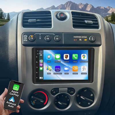 10.1'' Stereo for Chevy Colorado 2004 2005 2006 with Wireless Carplay Android Auto Car Radio for Colorado with Head Unit Bluetooth Radio, 4+64G GPS,WiFi,SWC,FM & RDS+AHD Backup Camera MIC