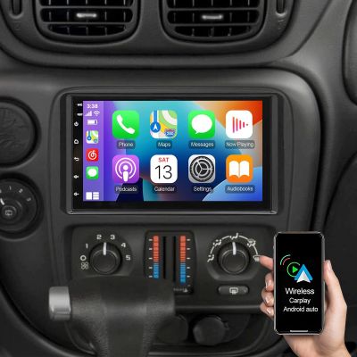 10.1" Car Radio Stereo for Chevrolet Trailblazer 2002 2003 2004 2005 2006 2007 2008 2009 with Wireless CarPlay & Android Auto, Radio for Trailblazer Support GPS Bluetooth WiFi FM Backup Camera