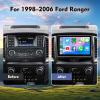 10.1'' Touch Screen Double Din for Ford Ranger 1998 1999 2000 2001 2002 2003 2004 2005 2006 with CarPlay/Android Auto, 4+64G Car Stereo Upgrade 5G WiFi GPS Bluetooth FM SWC AHD Backup Camera view 2