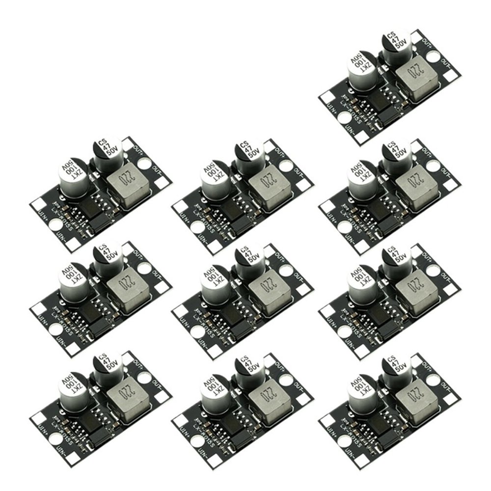 1-10pcs LX8015 DC-DC Adjustable Step-Down Power Module Input 5-80V to 1-62V 1.5A Power Converter Power Supply(12V 10PCS)