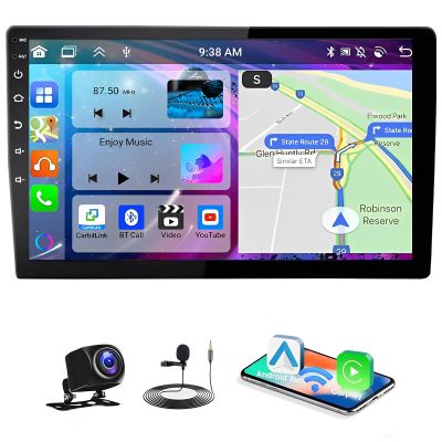 10.1'' Android Stereo for 2011 2012 2013 2014 2015 2016 Scion TC with Wireless & Wired Carplay, Touch Screen Double Din for Scion TC with GPS Bluetooth/FM/Back-up Camera/SWC/Split Screen