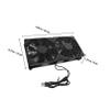 IWOWHERO Dual USB Cooling Fans for Computer Case and Router Small Portable USB Fan with Quiet Speed Control Material for Device Cooling view 2