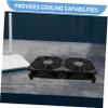 IWOWHERO Dual USB Cooling Fans for Computer Case and Router Small Portable USB Fan with Quiet Speed Control Material for Device Cooling view 3
