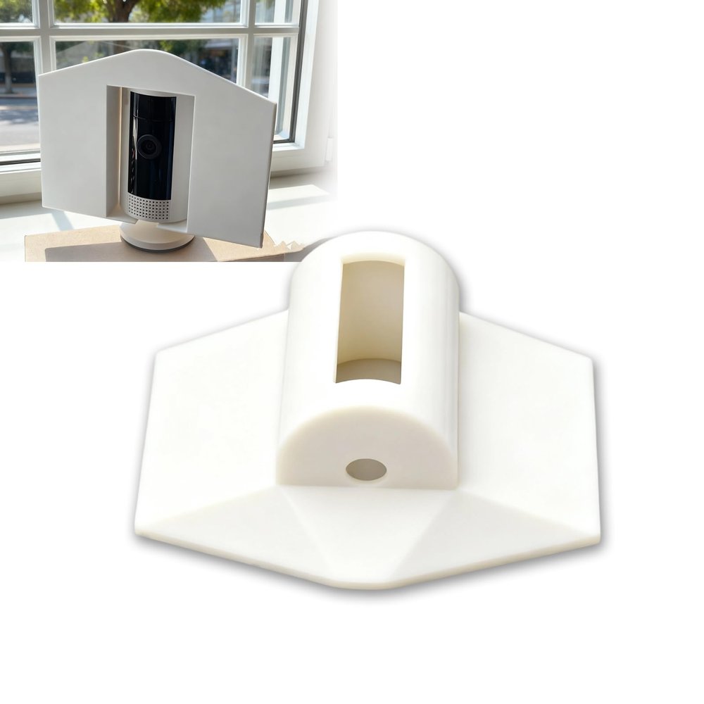Surveillance Housing Compatible with Ring Indoor Cam (2nd Gen) | Window Mount Light Blocker | Reduce Glare for Enhanced Night Vision | Anti-Peep Privacy Cover | Easy to Install & Remove (White)