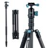 Fotopro 73"/185cm Carbon Fiber Travel Tripod for Camera, 360 Panorama Ball Head, Arca Quick Release Plate and Bag, Detachable Monopod for DSLR Camera Camcorder, Load up to 22lbs/10kg. X-Go Plus Blue view 1