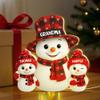POPPOP Personalized Christmas Light Box with Checkered Snowman Design, Grandma and Grandkids, Custom Holiday Tabletop Decoration, Gift for Grandma, Gift for Xmas Family2025 view 3