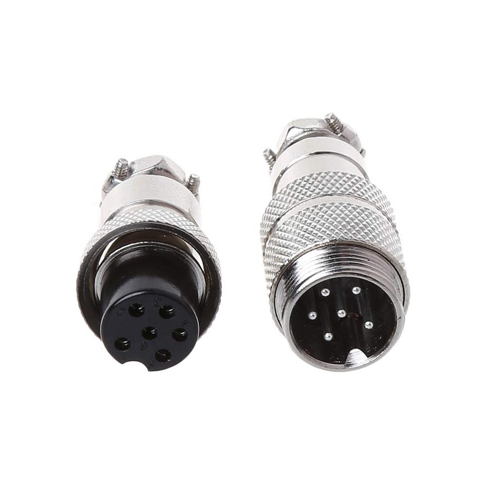 GX16 Aviation Connector Kit, 2/3/4/5/6/7/8 Pin Male Female Plugs, IP67 Metal Butting Connectors
