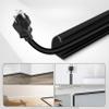Generic Power Cord Hidden Cover Wall-Mounted Tv Cable Management Kit Adhesive Invisible Wire and Network Cable Concealer(200cm Black). view 3