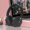 Wireless Over-Ear Headphones with Active Noise Cancelling, 5.3, Memory Foam Padding, Water Resistant, Pink/White/Blue (Black) view 4