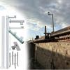Outdoor Security Camera Pole Mount with 4 Arms, 8.2ft Surveillance Bracket for Backyard/Parking Lot, Adjustable Multi-Use Camera Support Column view 1