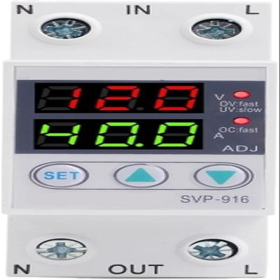 110V 120V 40A Digital Display Surge Protector Circuit Breaker Low Voltage and Over Voltage Protector Disconnect Switch