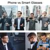 Aovemt AI Smart Glasses with Camera  1080P HD Video & Audio, Real-Time Translation, ChatGPT Assistant, Bluetooth Smart Sunglasses with Noise Reduction, Prescription Lenses Compatible view 4