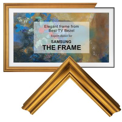 Stylespace Bright Gold Bezel for 75" Samsung The Frame TV & Pro (2021-2026)