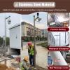 Outdoor Universal Security Pole for 4 Cameras, 2.0 2.5 3.0 m Surveillance Pole with Floor Stand Holder & Screws, Stainless Steel CCTV Camera Pole(3.0 m (9.8 ft)) view 3