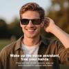 padom Smart Glasses for Men & Women, IPX5 Waterproof & Voice Assistant, Audio Glasses with Extra Polarized Lenses & Open-Ear Speaker, Anti-Blue Light Bluetooth Glasses for Driving, Travel & Working view 4