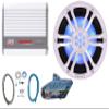 Rockville RM-PREMIUM104 White Bundle: 10 in Free Air 1200-Watt Peak/300-Watt RMS Marine Subwoofer, MTX WET500.1 Mono Amplifier, RMWK4 4 AWG Waterproof Amp Wiring Kit, 3-Items view 1