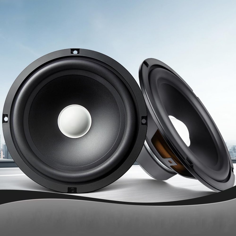 ASLAM 6.5-inch Car Speakers, Coaxial Woofer and Tweeter with Bass Enhancement, 2-Pack