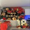 Leopard Print Birthday Backdrop Black Gold Balloons Red Rose Glitter Photography Background Women Adult Baby Shower Wedding Birthday Party Decorations Banner Photo Props 7x5FT view 3