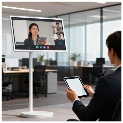 WEICNE 21.5"/24"/27"/32" Portable Touch-Screen-Monitor | 4+64gb/8+128gb | 1080p/4k Portable Tv On Wheels | Android Os | 90 Swivel Rotation | Remote Control | 60hz Refresh Rate 21.5IN-4+64GB