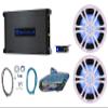 Rockville RM-PREMIUM102 White Bundle: (2) 10 in Free Air 1200-Watt Peak/300-Watt RMS Marine Subwoofers, DBM13 Mono Amplifier, RMWK4 4 AWG Waterproof Amp Wiring Kit, 4-Items view 1