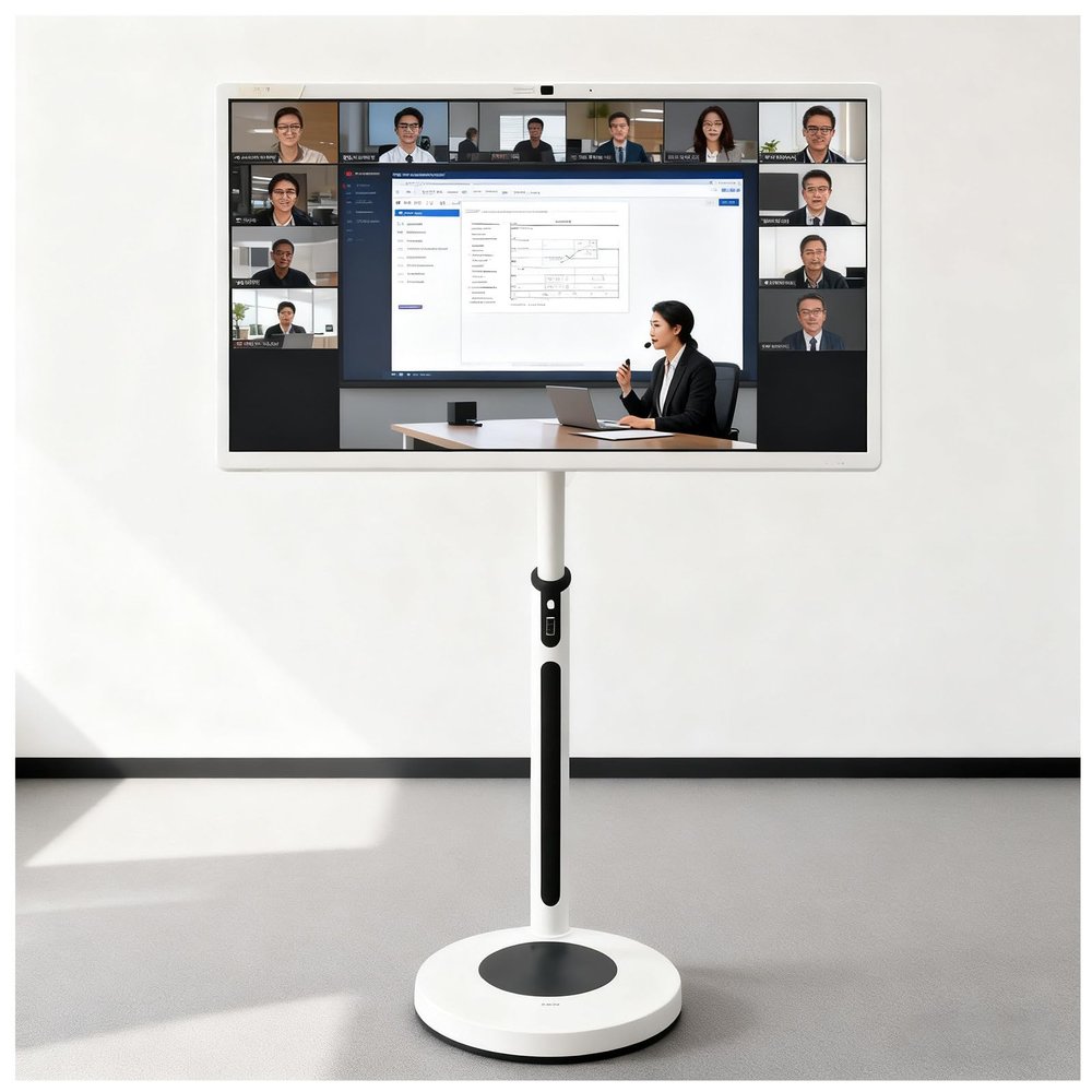 WEICNE 21.5"/24"/27"/32" Portable Touch-Screen-Monitor | 4+64gb/8+128gb | 1080p/4k Portable Tv On Wheels | Android Os | 90 Swivel Rotation | Remote Control | 60hz Refresh Rate 32IN-8+128GB(1080P)