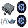 Rockville RM-PREMIUM104 Black Bundle: (2) 10 in Free Air 1200-Watt Peak/300-Watt RMS Marine Subwoofers, Kicker 48KMA8001 800-Watt 1-Ohm Mono Amplifier, RMWK4 4 AWG Waterproof Wiring Kit, 4-Items view 1