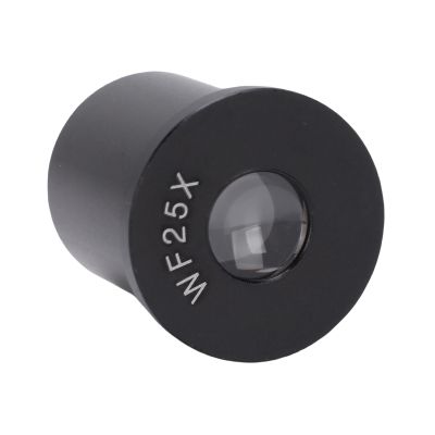 Microscope Eyepiece Lens, 23.2mm Diameter 25X, Aluminum Alloy Optical Glass Eyepiece for Biological Microscopes, Wide Field Magnification Lens for Lab Classroom